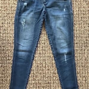 Stylish Blue Distressed Jeans